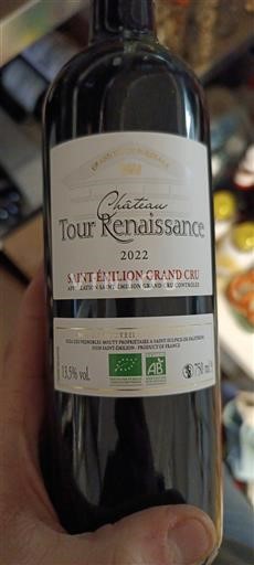 Bordeaux Saint-Émilion Grand Cru Grand Cru Château Tour Renaissance 2022