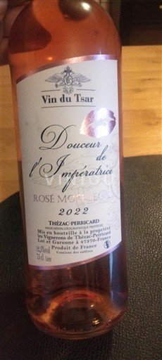 Aquitanien und Charente Thézac-Perricard Vin du Tsar Douceur de l'Impératrice 2022