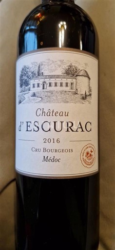 Bordéus Médoc Château Escurac 2016