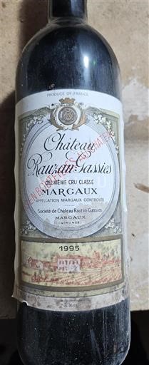 Bordeaux Margaux Deuxième Cru Classé Château Rauzan-Gassies 1995