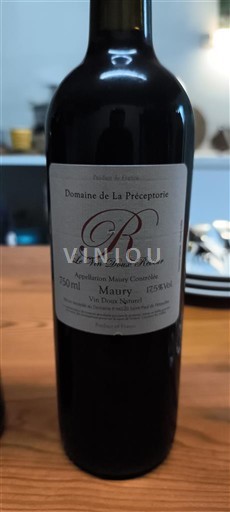 Roussillon Maury Domaine La Préceptorie Le Vin D'abord Rêveur Ei vuosikertaa