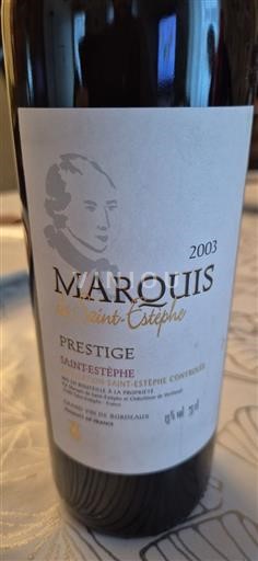 Bordeaux Saint-Estèphe Marquis de Saint-Estèphe Prestige 2003