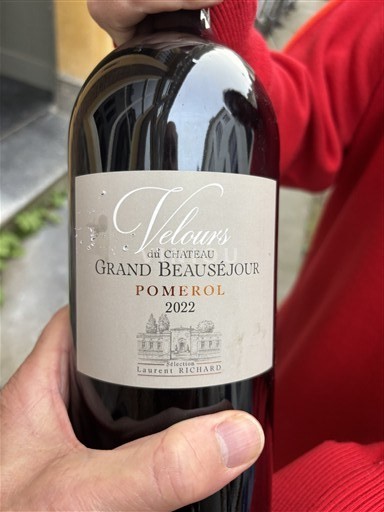 Bordeaux Pomerol Château Grand Beauséjour Velours 2022