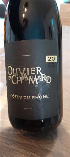 Valle del Ródano Côtes del Ródano Olivier de Chamard 2022