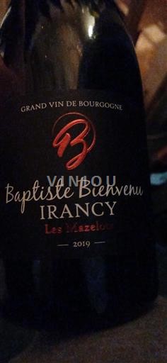 Burgundi Irancy Baptiste Bienvenu Les Mazelots 2019