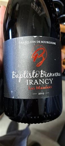 Borgoña Irancy Baptiste Bienvenu Les Mazelots 2019