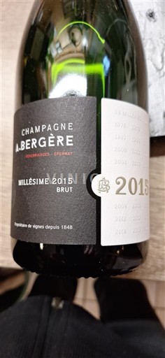 Champagne Šampanské A. Bergère Millésime 2015