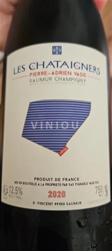 Vallée de la Loire Saumur-champigny Pierre Adrien Vadé Les Chataigners 2020