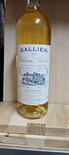 Bordeaux Sauternes Château Dudon Gallien 2013