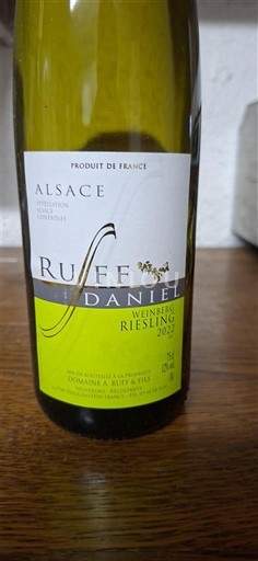 Alsacia Domaine Ruff Weinberg Riesling 2022