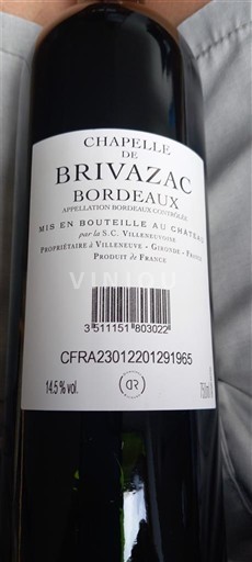 Bordeaux Chapelle de Brivazac Ikke årgangsbestemt
