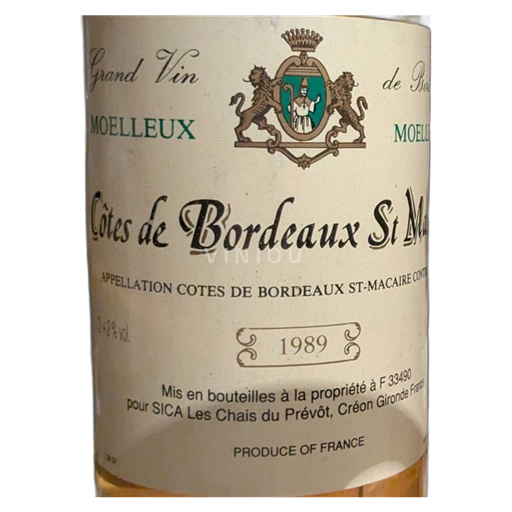 Bordeaux Côtes-de-bordeaux-saint-macaire Les Chais du Prévôt 1989