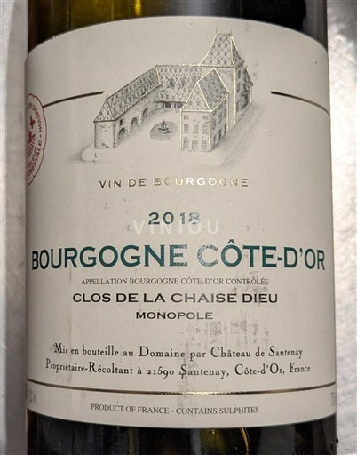 Borgonha Borgonha Côte d'Or Château Santenay Clos de la Chaise Dieu Monopole 2018