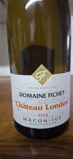 Bourgogne Mâcon og mâcon-landsbyer Domaine Fichet Château London 2012