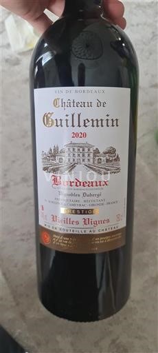Bordoja Bordo Château Guillemin Vieilles Vignes 2020