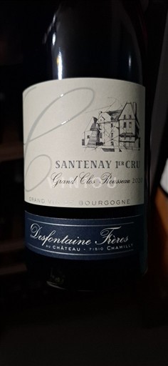 Borgoña Santenay Premier Cru Desfontaine Frères Grand Clos Rousseau 2020