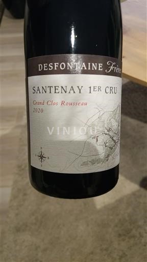 Burgundy Santenay Premier Cru Desfontaine Frères Grand Clos Rousseau 2020