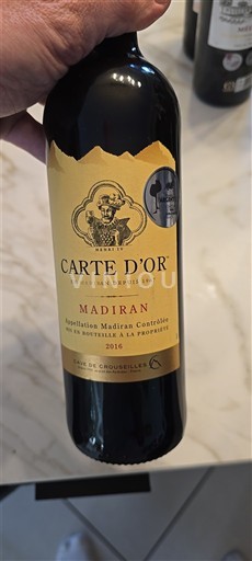 South West Madiran Cave de Crouseilles Carte d'Or 2016