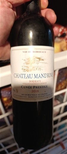 Bordeaux Château Mandrine Prestige 2018