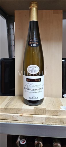 Alsace Gewurztraminer Martin Zahn Vendanges Manuelles 2019