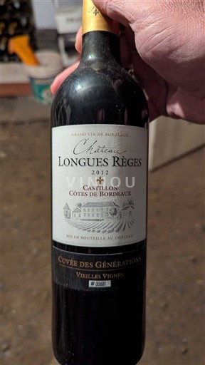 Burdeos Castillon-costas-de-burdeos Château Longues Règes des Générations Vieilles Vignes 2012