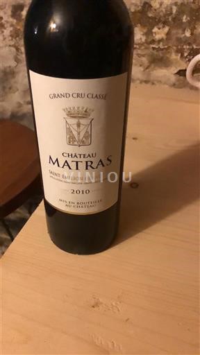 Bordeaux Saint-Émilion Grand Cru Grand Cru Château Matras 2010