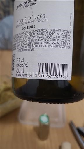 Rhône Valley Duché d'Uzès Mathilde Chapoutier Solèdre Non-Vintage