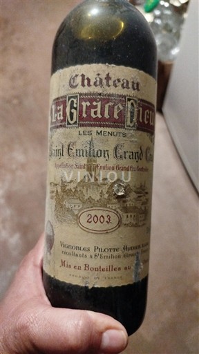 Bordeaux Saint-Émilion Grand Cru Grand Cru Château La Grâce Dieu Les Menuts 2003