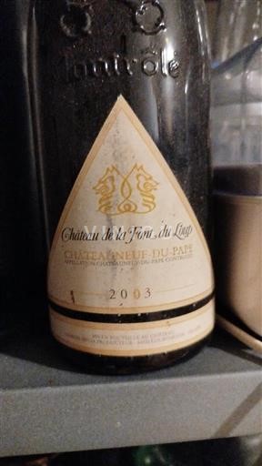 Rhônen laakso Châteauneuf-du-Pape Château La Font du Loup 2003