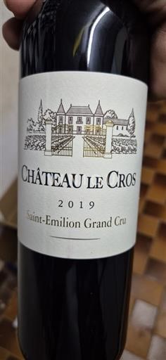 Bordeaux Saint-Émilion Grand Cru Grand Cru Château Le Cros 2019