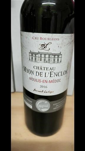 Bordeaux Moulis-en-Médoc Château Myon de l'Enclos 2016