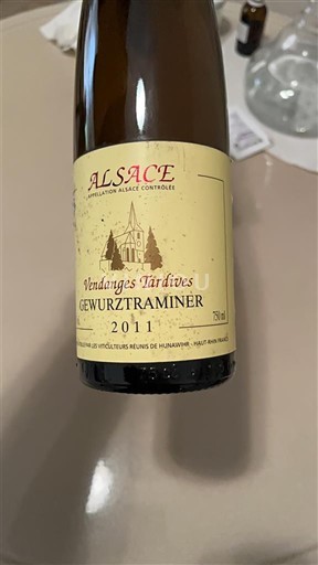 Alsacia Vendanges Tardives Vignerons Réunis de Hunawihr 2011