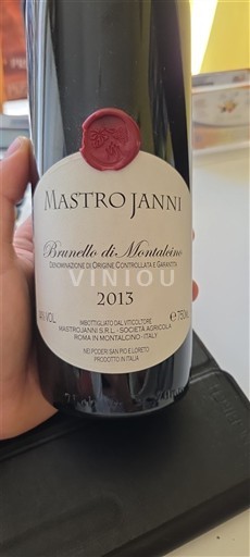 Toscana Brunello di Montalcino. Mastrojanni 2013
