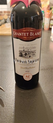 Burdeos Bordeaux superior Chantet Blanet 2021