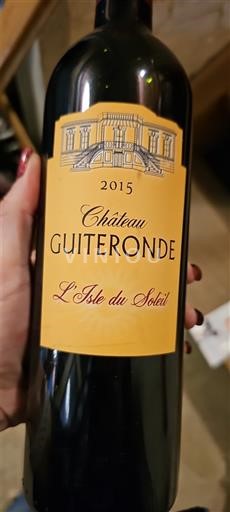 Bordeaux Château Guiteronde L'Isle du Soleil 2015