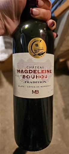 Bordeaux Blaye-côtes-de-bordeaux Château Magdeleine Bouhou Tradition Neročník