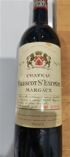 Bordeaux Margaux Grand Cru Château Malescot St Exupéry 1979