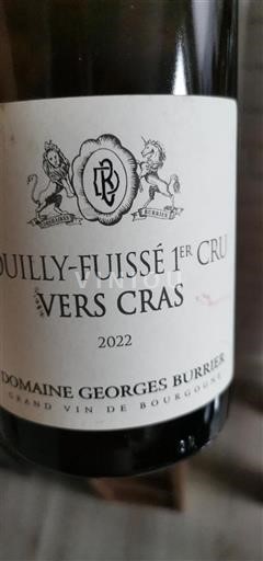 Burgundi Pouilly-fuissé Premier Cru Georges Burrier Vers Cras 2022