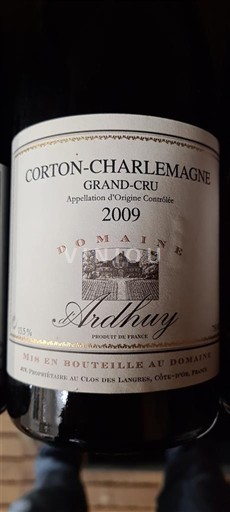Borgogna Corton-charlemagne Grand Cru Domaine Ardhuy 2009