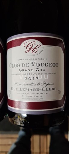 Burgundsko Clos-de-vougeot Grand Cru Guillemard-Clerc 2017