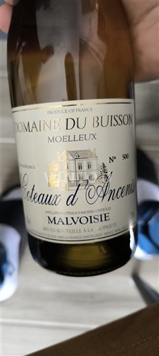 Thung lũng sông Loire Coteaux-d'ancenis Domaine Buisson Malvoisie 2019