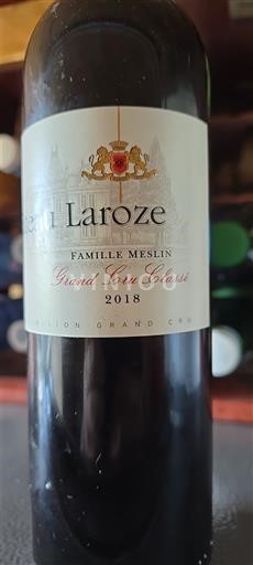 Bordeaux Saint-Émilion Grand Cru Grand Cru Classé Château Laroze 2018