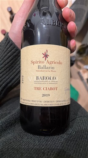 Piemonte Barolo Spirito Agricolo Ballarin Tre Ciabot 2019