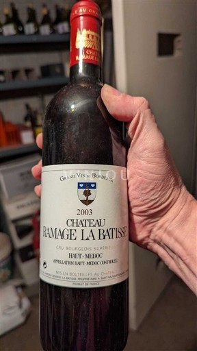 Bordeaux Haut-Médoc Château Ramage La Batisse Cru Bourgeois Supérieur 2003