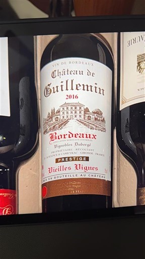 Bordeaux Château Guillemin Prestige Vieilles Vignes 2016