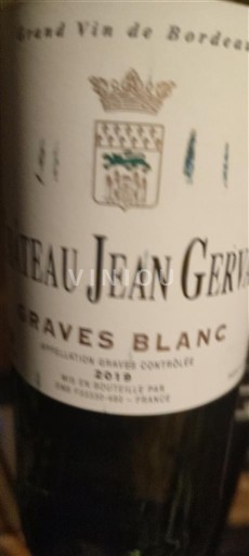 Bordeaux Graves Château Jean Gerus 2019