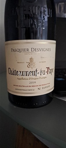 Valle del Ródano Châteauneuf-du-Pape. Pasquier Desvignes 2019