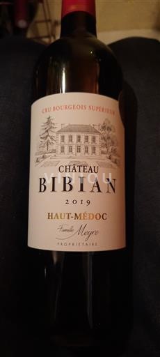 Bordeaux Haut-Médoc Château Bibian 2019