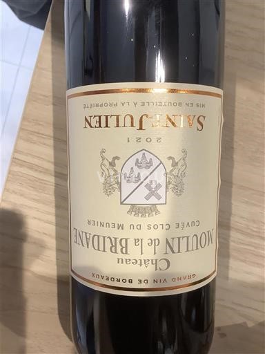 Bordeaux Saint-Julien Château Moulin de la Bridane Clos du Meunier 2021