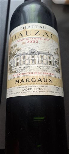 Bordeaux Margaux Grand Cru Château Dauzac 2002